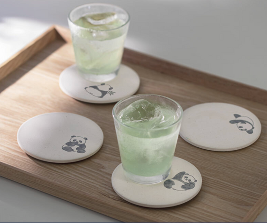 Japan Ceramic Kitty/Panda Coaster