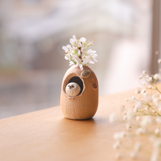 Shigaraki Mini Owl Flower Vase(Gift Box)