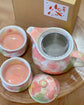 Yuzuriha Flower Maru Teapot with tea cup*2 釉彩ローズ(Gift box)
