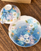 Yuzuriha Flower coffee cup set 青彩花化粧（Gift Box）