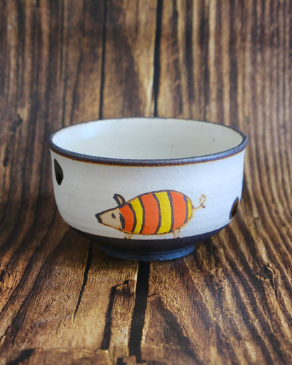 Artist 坪内孝典 11.5cm Animal Rice Bowl