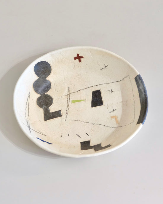 Artist 石丸和美 19.5cm Black Deep Plate