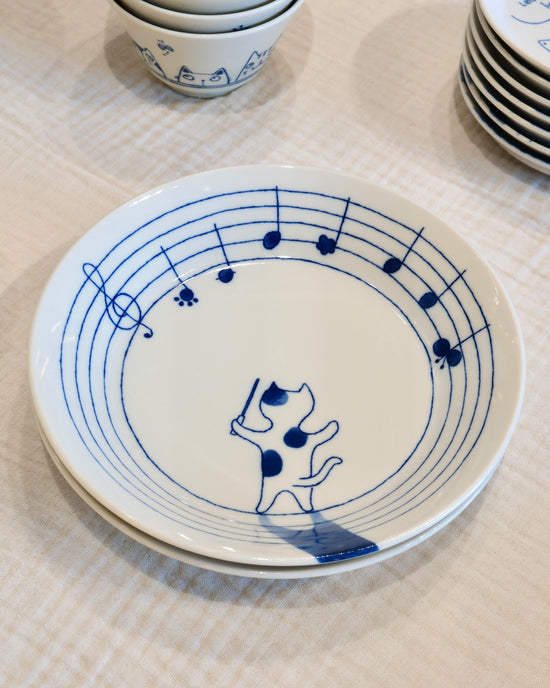 Kanesada Seito Cat 20cm M Deep Plate