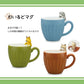 Japan Decole Serval Cat/Manul Cat Mug/Spoon 240ml(Gift Box)