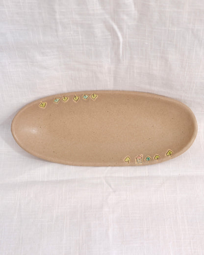 Artist 伊藤美穗 Black/Brown Oval Plate