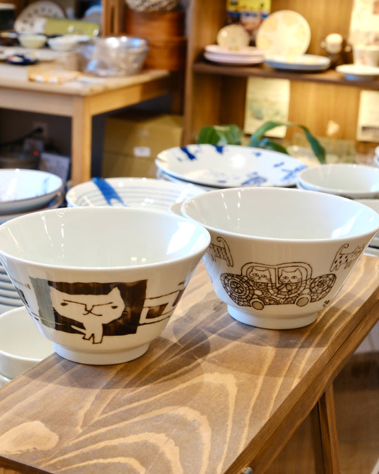 Kanesada Seito Cat H7cm Rice Bowl