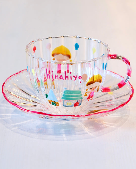 Artist Hina Hiyo Club 225ml Girl Cup w Saucer Set (Gift Box)