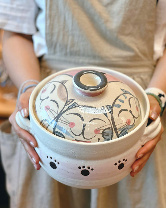 Donabe Double Lids Kitty Rice Pot 2.2L/4合(Gift Box)