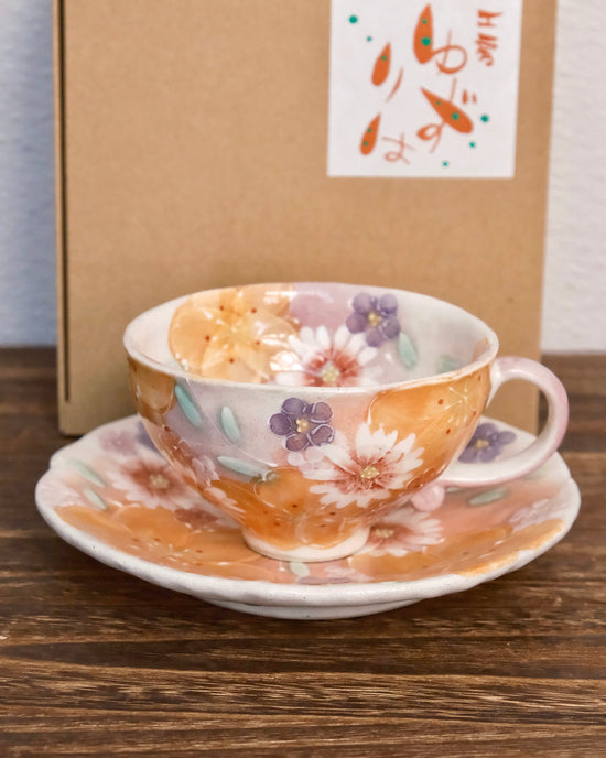 Yuzuriha New! Coffee Cup Set 紅彩京花（Gift Box）