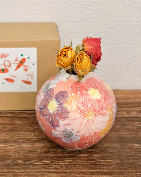 Yuzuriha Flower Vase 紅彩花間取(Gift box)