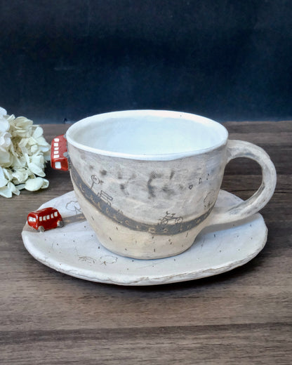 Artist 铃木明美 Car Mug/ Plate(Red/Blue)