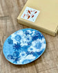 Yuzuriha Flower Oval Cake Plate 藍彩白絵花（Gift Box）
