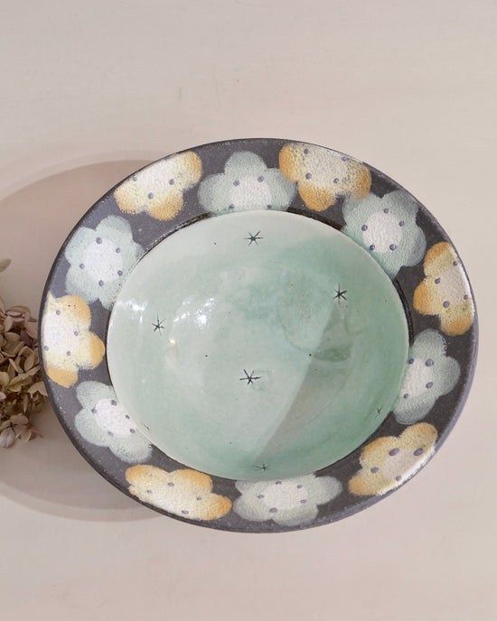 Artist 中村明美 L(20.5cm)/Rice(10cm)/S(12cm) Bowl Yellow Flower