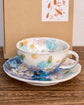 Yuzuriha Flower coffee cup set 青彩花化粧（Gift Box）