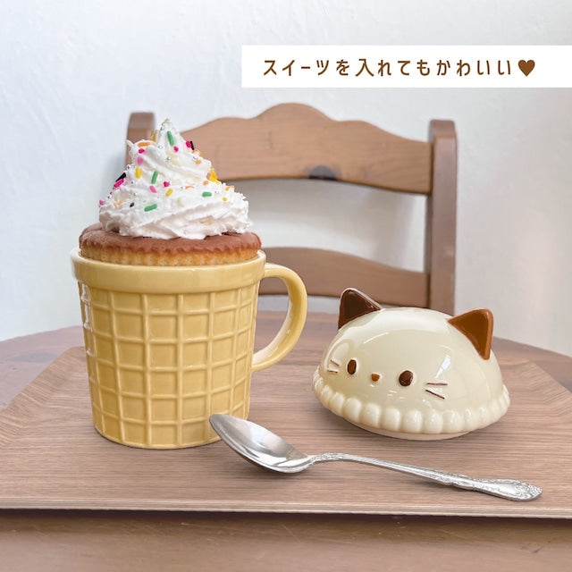 Decole Ice Cream Mug W Lid(GIft Box) Cat