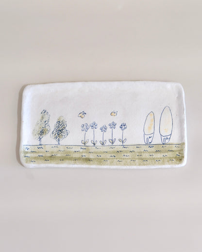Artist Hapun Pottery 24cm Long Plate