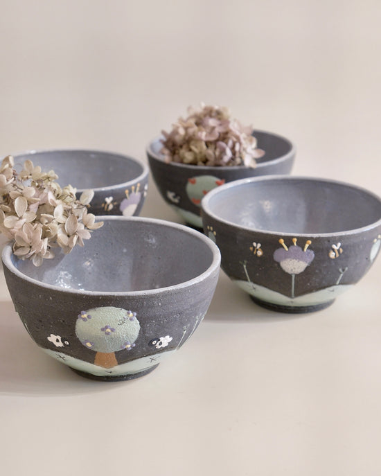 Artist 中村明美 13cm Bowl Bee/Sheep