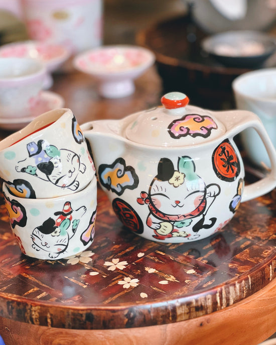 Yudachi Gama Kitty Teapot Set(Gift Box)