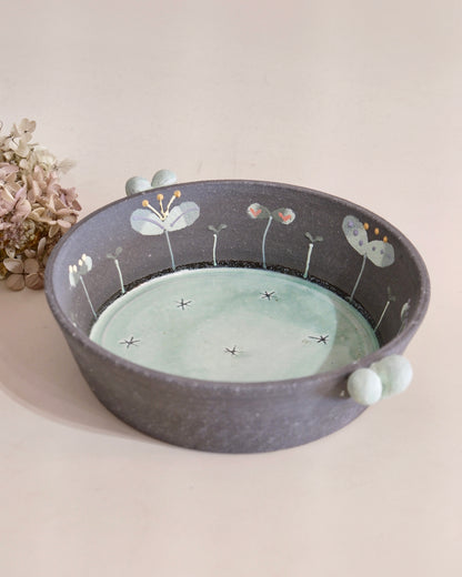 Artist 中村明美 L(18cm)/S(10.5cm) Bowl w/ Handle