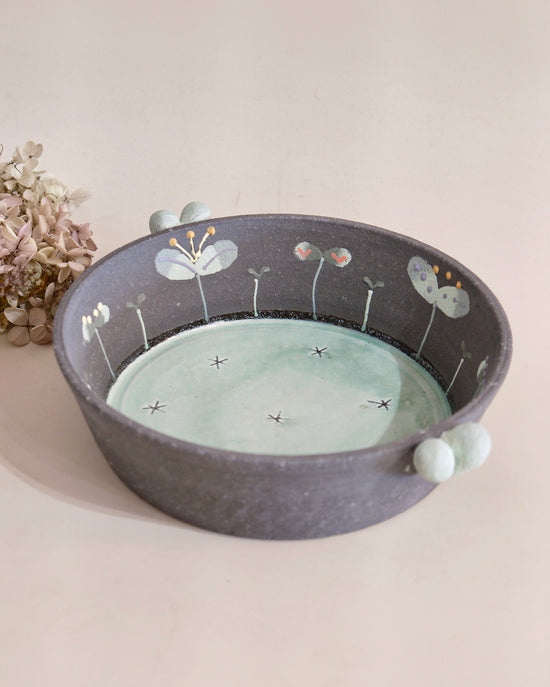 Artist 中村明美 L(18cm)/S(10.5cm) Bowl w/ Handle