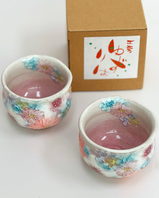 Yuzuriha Tea Cup 色彩花 丸型 （Gift Box）Single