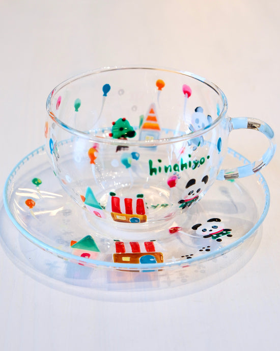 Artist Hina Hiyo Club 300ml Panda Cup w Saucer Set