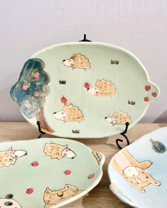Japan Artist 竹内礼 Oval Plate