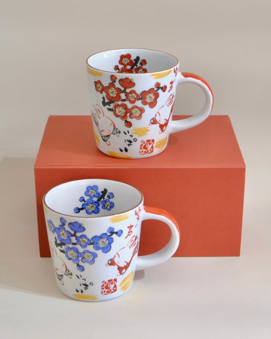 Yudachi Gama Red/Blue Pair Mug(Gift Box)