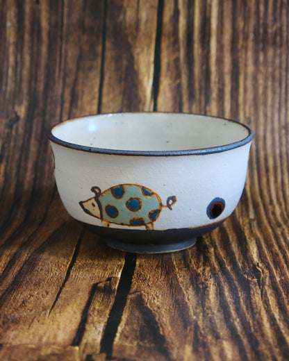Artist 坪内孝典 11.5cm Animal Rice Bowl