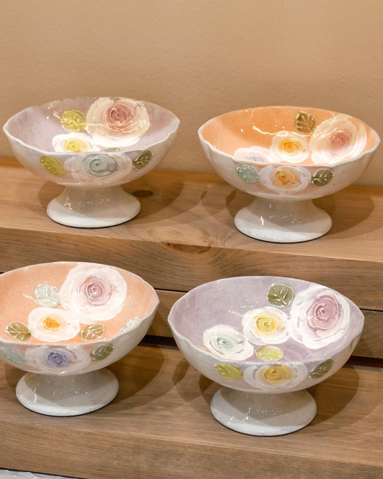 Seto ware FUKA Flower Dessert Goblet Bowl