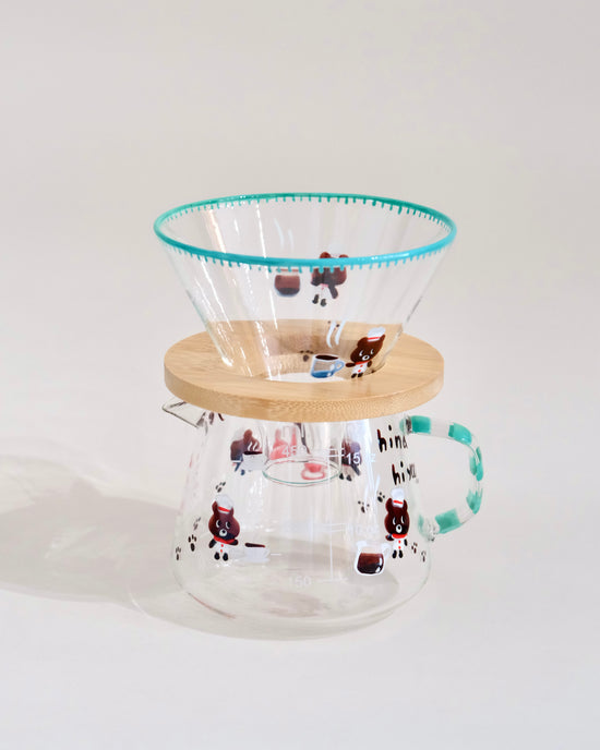 Artist Hina Hiyo Club 450ml Glass Server & Dripper (Gift Box)
