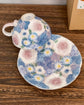 Yuzuriha Coffee cup set 青彩ローズ（Gift Box）