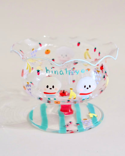 Artist Hina Hiyo Club H8cm Yellow/Green Dessert Cup (Gift Box)