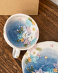 Yuzuriha Flower coffee cup set 青彩花化粧（Gift Box）