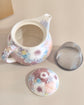 Yuzuriha Flower Teapot with tea cup & Saucer*2 色彩花(Gift box)