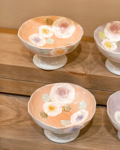 Seto ware FUKA Flower Dessert Goblet Bowl