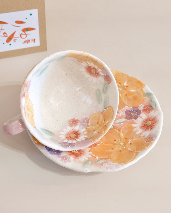 Yuzuriha New! Coffee Cup Set 紅彩京花（Gift Box）