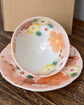 Yuzuriha Coffee cup set 紅彩花化粧（Gift Box）