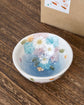 Yuzuriha Rice bowl 青彩花化粧(Gift Box)