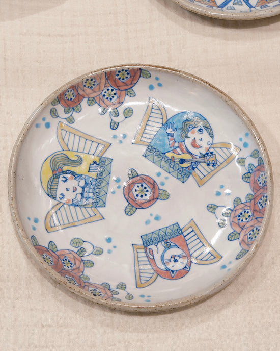Artist あんあん堂 18cm Flower/Rainbow Plate