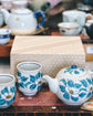 Kutani ware Blue Flower Teapot Set(Gift Box)