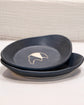 Artist 藤田 薰 21.5cm Black Oval Deep Plate