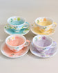 Seto ware FUKA Flower Coffee cup Set(Gift Box)
