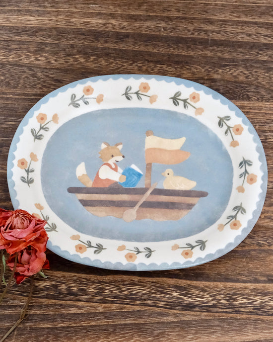 Artist 文鳥舎 21.5cm Oval Plate