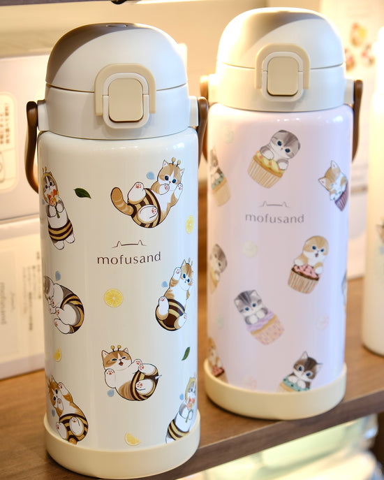 Japan Mofusand 1000ml one push stainless bottle (Gift Box)