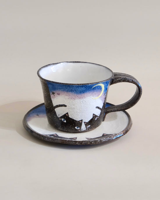 Artist 奥田 茜 250ml Blue Coffee Cup Set