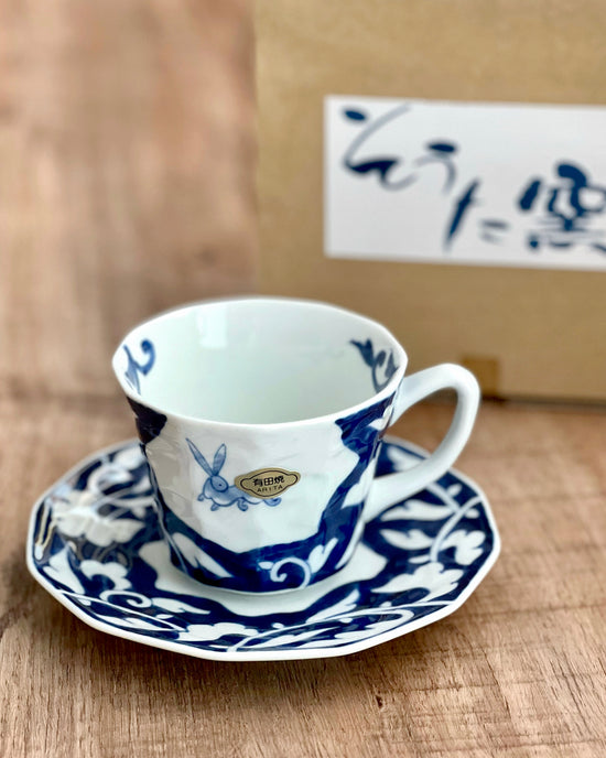 Arita ware Artist coffee cup set(SOT-CS18)Bunny(Gift Box)