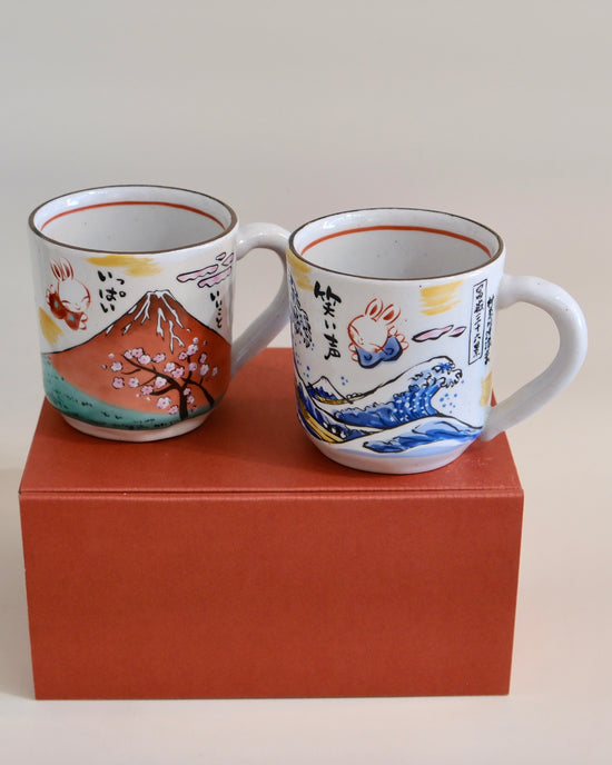 Yudachi Gama Fuji Pair Mug(Gift Box)