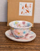Yuzuriha Flower tea cup saucer set 色彩花(Gift Box)