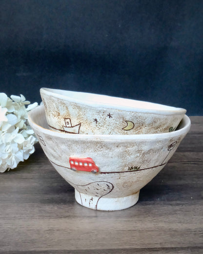Artist 铃木明美 L(13cm)/M(12cm) Rice Bowl
